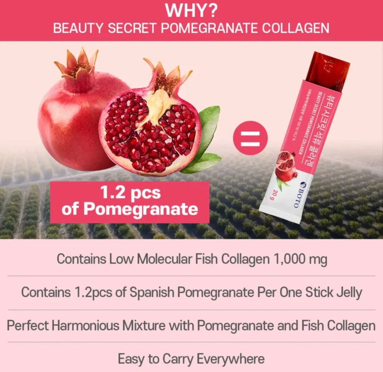 BOTO - Beauty Secret Pomegranate Collagen (1 Stick)